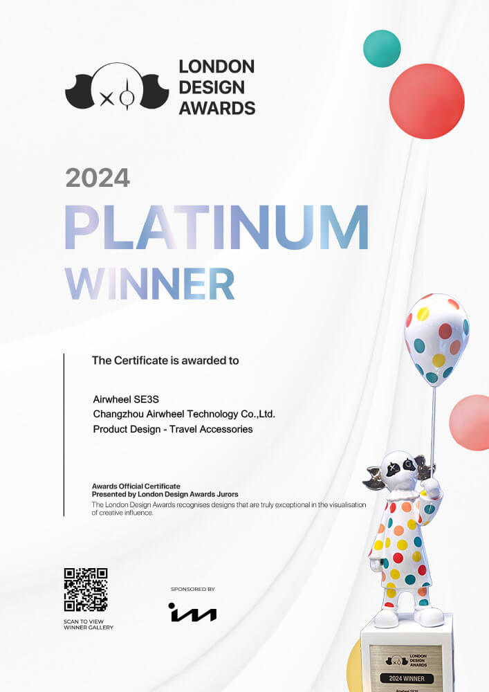 Airwheel SE3S electric luggage London design awards